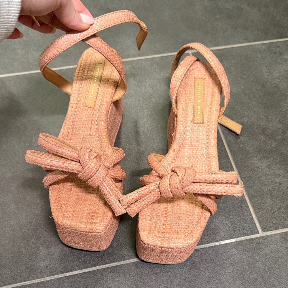 Loeffler Randall Hudson Blush Pink Platform Sandals